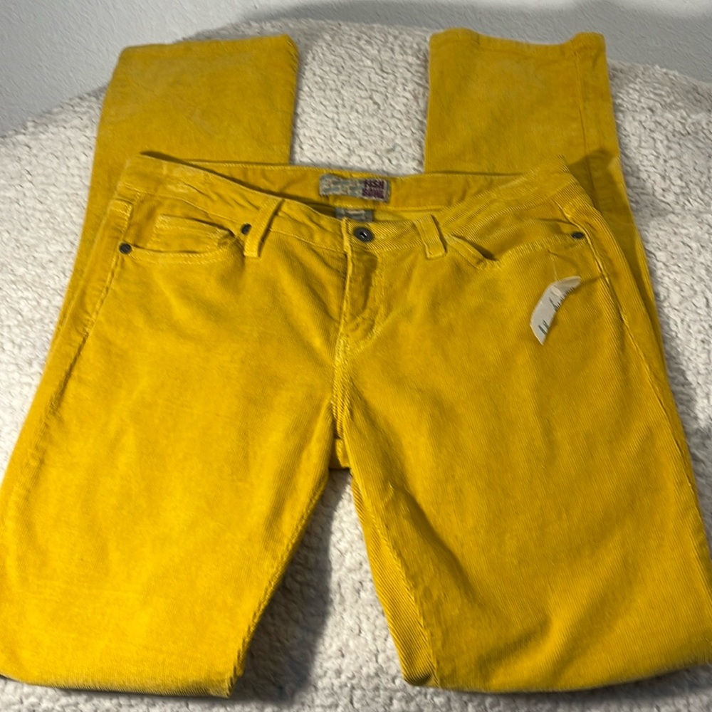 FISH BOWL Ladies Yellow Corduroy Pants
